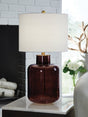 Mette Brown/Gold Finish Table Lamp by ASHLEY FURNITURE at Eve Furniture