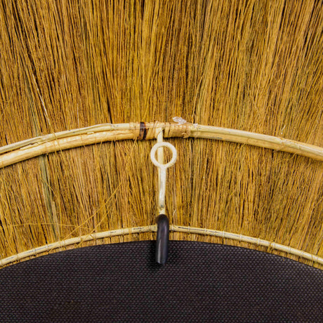 Mettu Natural Grass Round Wall Mirror by TOV Furniture at Eve Furniture