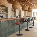 Meyane Brown Barstool by Zuomod at Eve Furniture