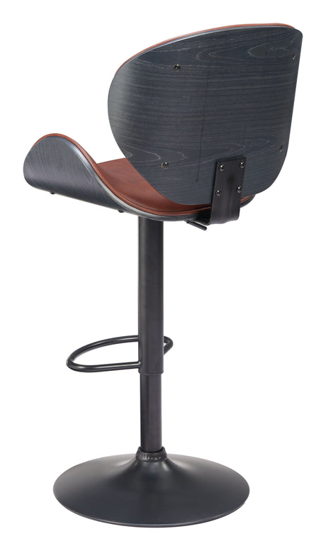 Meyane Brown Barstool by Zuomod at Eve Furniture