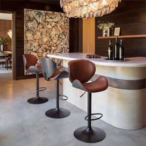 Meyane Brown Barstool by Zuomod at Eve Furniture