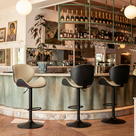 Meyane Gray Barstool by Zuomod at Eve Furniture