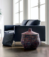 Mezzanotte Midnight Blue Real Italian Leather Sofa & Loveseat by Furniture of America at Eve Furniture