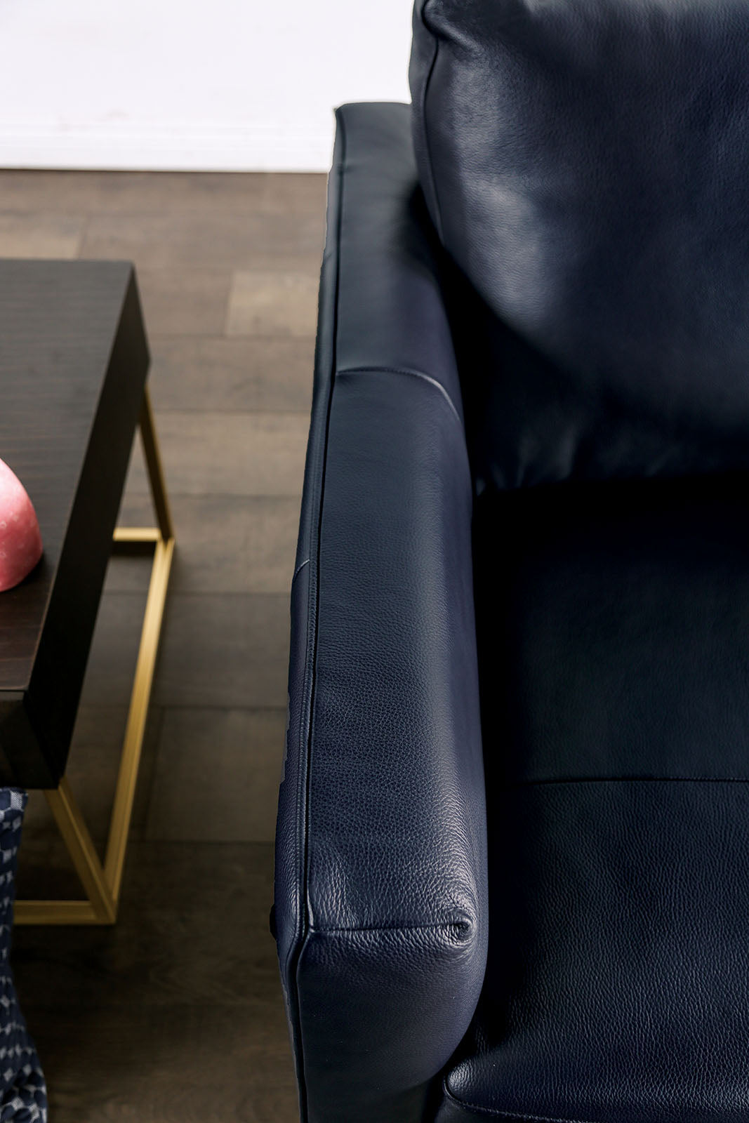 Mezzanotte Midnight Blue Real Italian Leather Sofa & Loveseat by Furniture of America at Eve Furniture