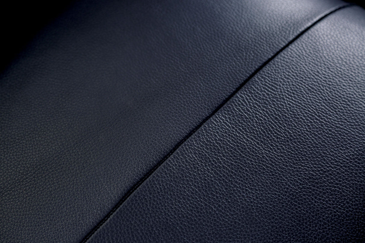 Mezzanotte Midnight Blue Real Italian Leather Sofa & Loveseat by Furniture of America at Eve Furniture