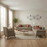 Mia Beige Convertible Sofa by Furnia at Eve Furniture