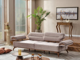 Mia Beige Convertible Sofa by Furnia at Eve Furniture