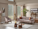 Mia Beige Convertible Sofa by Furnia at Eve Furniture