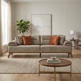 Mia Beige Convertible Sofa by Furnia at Eve Furniture