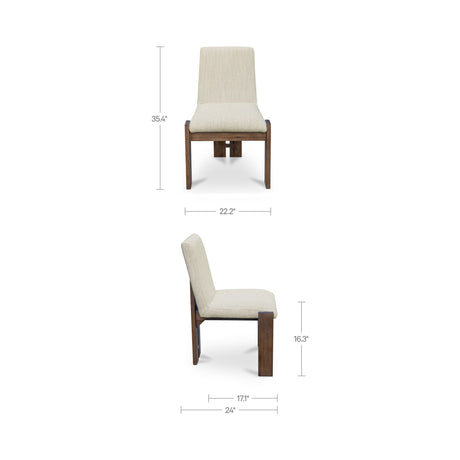 Mia Beige/Cashew Dining Chair (Set of 2) by MOES at Eve Furniture