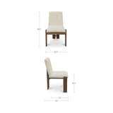 Mia Beige/Cashew Dining Chair (Set of 2) by Moe's Home at Eve Furniture