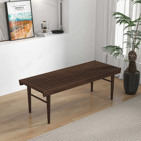Mia Mid Century Modern Solid Wood Bench by Ashcroft Furniture at Eve Furniture