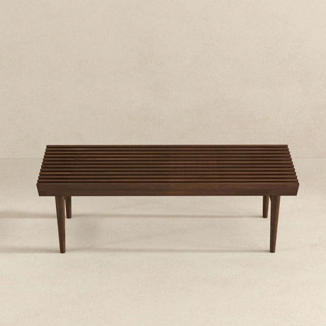 Mia Mid Century Modern Solid Wood Bench by Ashcroft Furniture at Eve Furniture
