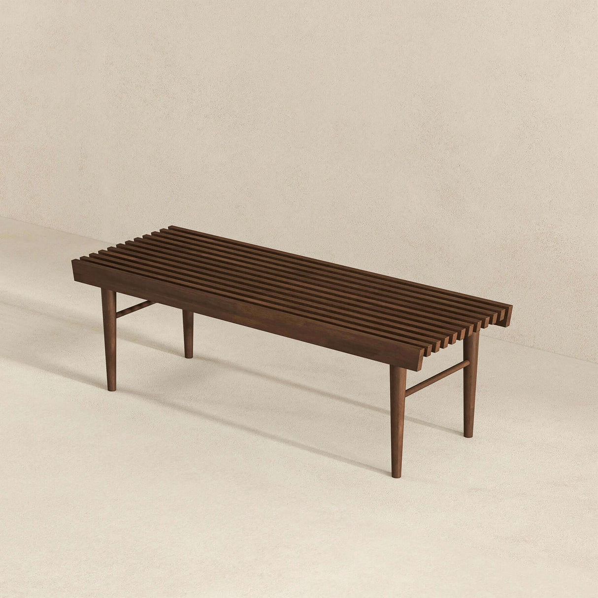 Mia Mid Century Modern Solid Wood Bench by Ashcroft Furniture at Eve Furniture