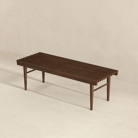 Mia Mid Century Modern Solid Wood Bench by Ashcroft Furniture at Eve Furniture