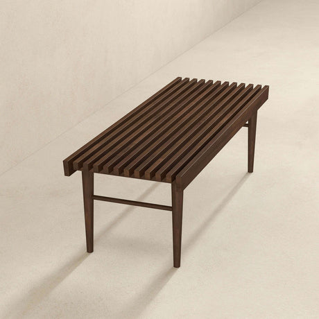 Mia Mid Century Modern Solid Wood Bench by Ashcroft Furniture at Eve Furniture