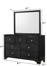 Micah Black Bedroom Mirror (Mirror Only) by Crown Mark at Eve Furniture