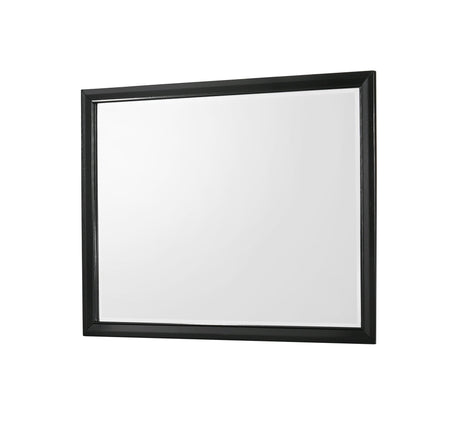 Micah Black Bedroom Mirror (Mirror Only) by Crown Mark at Eve Furniture