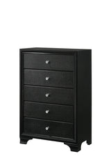 Micah Black LED Upholstered Panel Bedroom Set by Crown Mark at Eve Furniture