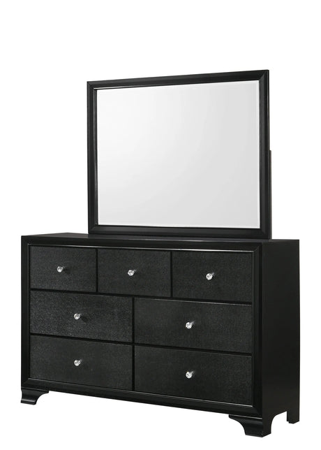 Micah Black LED Upholstered Panel Youth Bedroom Set by Crown Mark at Eve Furniture
