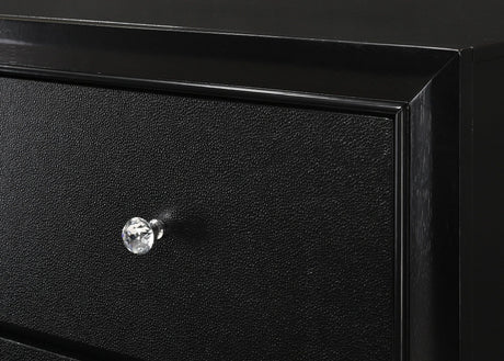 Micah Black LED Upholstered Panel Youth Bedroom Set by Crown Mark at Eve Furniture