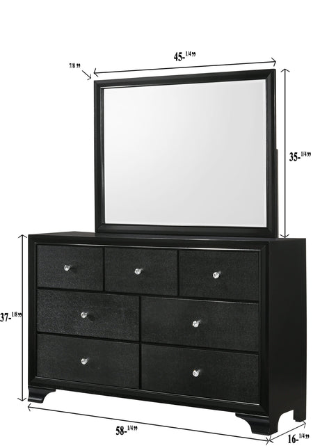 Micah Black LED Upholstered Panel Youth Bedroom Set by Crown Mark at Eve Furniture