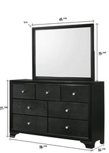 Micah Black LED Upholstered Panel Youth Bedroom Set by Crown Mark at Eve Furniture