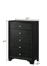 Micah Black LED Upholstered Panel Youth Bedroom Set by Crown Mark at Eve Furniture