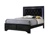 Micah Black LED Upholstered Panel Youth Bedroom Set by Crown Mark at Eve Furniture