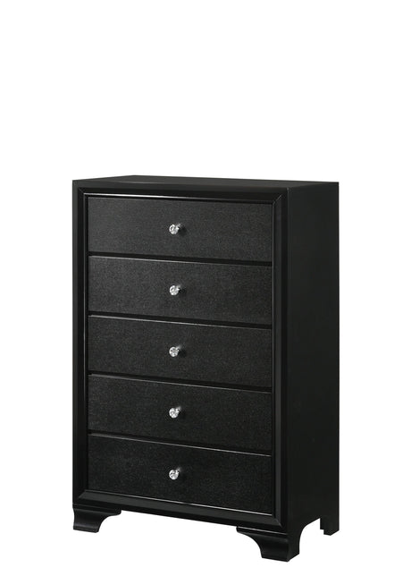 Micah Black LED Upholstered Panel Youth Bedroom Set by Crown Mark at Eve Furniture