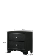 Micah Black Nightstand by Crown Mark at Eve Furniture