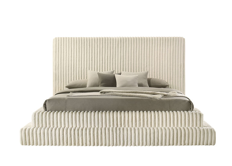 Micah Cream Queen Platform Bed by New Era Innovations at Eve Furniture