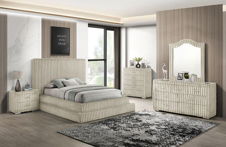 Micah w/Henley Cream Bedroom Set by New Era Innovations at Eve Furniture