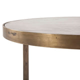 Michaelangelo 22" Nesting Side Tables with White Marble Top by Home Trends & Design at Eve Furniture
