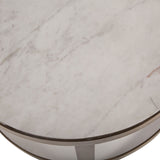 Michaelangelo 22" Nesting Side Tables with White Marble Top by Home Trends & Design at Eve Furniture