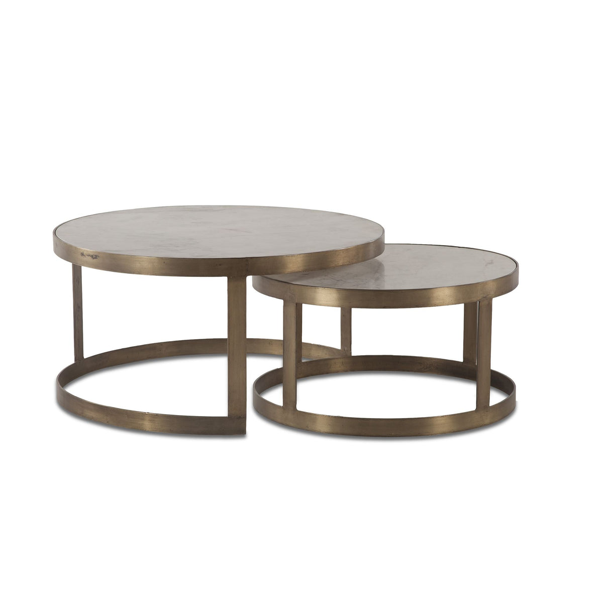 Michaelangelo 36" Nesting Coffee Table with White Marble by Home Trends & Design at Eve Furniture