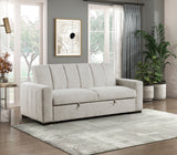 Michah Light Gray Convertible Sofa with Pull-out Bed by Homelegance at Eve Furniture