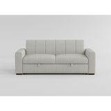Michah Light Gray Convertible Sofa with Pull-out Bed by Homelegance at Eve Furniture