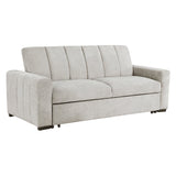 Michah Light Gray Convertible Sofa with Pull-out Bed by Homelegance at Eve Furniture