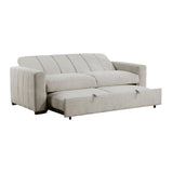Michah Light Gray Convertible Sofa with Pull-out Bed by Homelegance at Eve Furniture