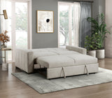 Michah Light Gray Convertible Sofa with Pull-out Bed by Homelegance at Eve Furniture