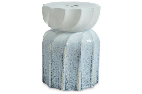 Michamere Gray/Taupe Stool by Ashley at Eve Furniture