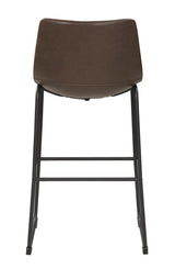 Michelle Two-tone Brown/Black Armless Bar Stools, Set of 2