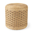 Michelle Light Brown Woven Seagrass Round Pouf by Mercana at Eve Furniture