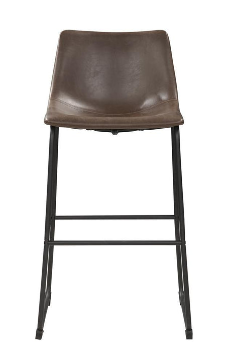 Michelle Two-tone Brown/Black Armless Bar Stools, Set of 2 by Coaster at Eve Furniture