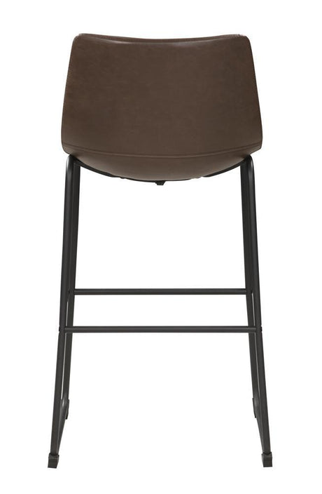 Michelle Two-tone Brown/Black Armless Bar Stools, Set of 2 by Coaster at Eve Furniture