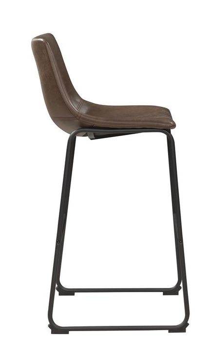 Michelle Two-tone Brown/Black Armless Bar Stools, Set of 2 by Coaster at Eve Furniture