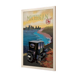 Michigan Go USA (XL) by Mercana Studio a Hand Embellished Decograph Framed Art Print under Glass by Mercana at Eve Furniture