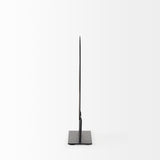 Micra 9.1L x 2.6W x 10.9H Matte Black Metal Decorative Object on a Stand by Mercana at Eve Furniture