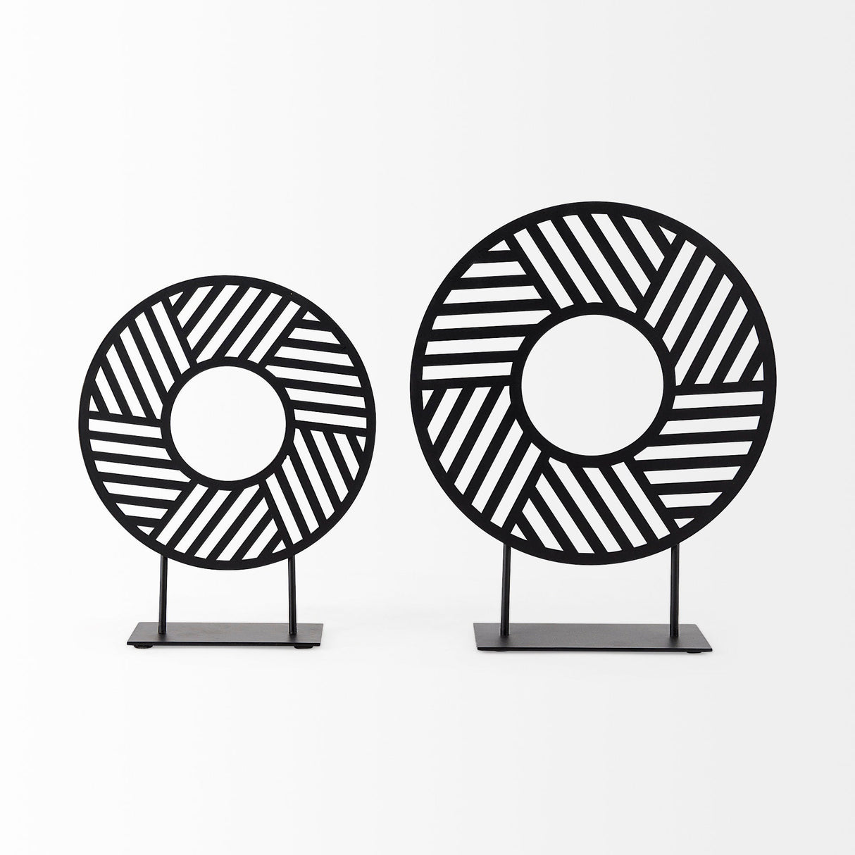Micra 9.1L x 2.6W x 10.9H Matte Black Metal Decorative Object on a Stand by Mercana at Eve Furniture